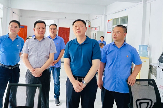 宜昌市國資委黨委書記、主任黃智華一行到礦業(yè)公司現(xiàn)場調研(圖1)